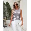 Zeagoo Women’s Sleeveless Sweater Vest 2026 Summer Crew Neck Ribbed Knit Work Shirts Business Casual Tank Tops(A-flower White)