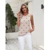 Zeagoo Women’s Sleeveless Sweater Vest 2026 Summer Crew Neck Ribbed Knit Work Shirts Business Casual Tank Tops(A-polka Dot-khaki)