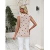 Zeagoo Women’s Sleeveless Sweater Vest 2026 Summer Crew Neck Ribbed Knit Work Shirts Business Casual Tank Tops(A-polka Dot-khaki)