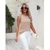 Zeagoo Women’s Sleeveless Sweater Vest 2026 Summer Crew Neck Ribbed Knit Work Shirts Business Casual Tank Tops(Beige)