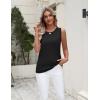 Zeagoo Women’s Sleeveless Sweater Vest 2026 Summer Crew Neck Ribbed Knit Work Shirts Business Casual Tank Tops(Black)