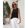 Zeagoo Women’s Sleeveless Sweater Vest 2026 Summer Crew Neck Ribbed Knit Work Shirts Business Casual Tank Tops(Black)