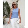 Zeagoo Women’s Sleeveless Sweater Vest 2026 Summer Crew Neck Ribbed Knit Work Shirts Business Casual Tank Tops(Blue)