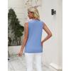 Zeagoo Women’s Sleeveless Sweater Vest 2026 Summer Crew Neck Ribbed Knit Work Shirts Business Casual Tank Tops(Blue)