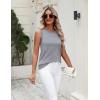 Zeagoo Women’s Sleeveless Sweater Vest 2026 Summer Crew Neck Ribbed Knit Work Shirts Business Casual Tank Tops(Grey)