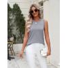 Zeagoo Women’s Sleeveless Sweater Vest 2026 Summer Crew Neck Ribbed Knit Work Shirts Business Casual Tank Tops(Grey)