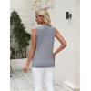 Zeagoo Women’s Sleeveless Sweater Vest 2026 Summer Crew Neck Ribbed Knit Work Shirts Business Casual Tank Tops(Grey)