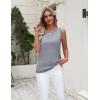 Zeagoo Women’s Sleeveless Sweater Vest 2026 Summer Crew Neck Ribbed Knit Work Shirts Business Casual Tank Tops(Grey)