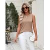 Zeagoo Women’s Sleeveless Sweater Vest 2026 Summer Crew Neck Ribbed Knit Work Shirts Business Casual Tank Tops(Khaki)