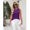 Zeagoo Women’s Sleeveless Sweater Vest 2026 Summer Crew Neck Ribbed Knit Work Shirts Business Casual Tank Tops(Purple)