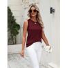 Zeagoo Women’s Sleeveless Sweater Vest 2026 Summer Crew Neck Ribbed Knit Work Shirts Business Casual Tank Tops(Wine Red)