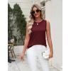 Zeagoo Women’s Sleeveless Sweater Vest 2026 Summer Crew Neck Ribbed Knit Work Shirts Business Casual Tank Tops(Wine Red)