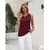 Zeagoo Women’s Sleeveless Sweater Vest 2026 Summer Crew Neck Ribbed Knit Work Shirts Business Casual Tank Tops(Wine Red)