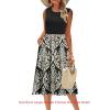 Zeagoo Women’s Summer Tank Midi Dress with Pockets Floral Sleeveless A-Line Casual Loose T-Shirt Dresses Beach Sundress 2026(02-black Floral)