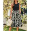 Zeagoo Women’s Summer Tank Midi Dress with Pockets Floral Sleeveless A-Line Casual Loose T-Shirt Dresses Beach Sundress 2026(02-black Floral)