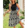 Zeagoo Women’s Summer Tank Midi Dress with Pockets Floral Sleeveless A-Line Casual Loose T-Shirt Dresses Beach Sundress 2026(02-black Floral)