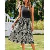 Zeagoo Women’s Summer Tank Midi Dress with Pockets Floral Sleeveless A-Line Casual Loose T-Shirt Dresses Beach Sundress 2026(02-black Floral)