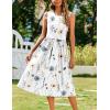 Zeagoo Women’s Summer Tank Midi Dress with Pockets Floral Sleeveless A-Line Casual Loose T-Shirt Dresses Beach Sundress 2026(02-white Floral)