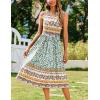 Zeagoo Women’s Summer Tank Midi Dress with Pockets Floral Sleeveless A-Line Casual Loose T-Shirt Dresses Beach Sundress 2026(Blue Yellow Ethnic Print)