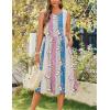 Zeagoo Women’s Summer Tank Midi Dress with Pockets Floral Sleeveless A-Line Casual Loose T-Shirt Dresses Beach Sundress 2026(Colorful Print)