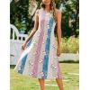Zeagoo Women’s Summer Tank Midi Dress with Pockets Floral Sleeveless A-Line Casual Loose T-Shirt Dresses Beach Sundress 2026(Colorful Print)
