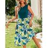 Zeagoo Women’s Summer Tank Midi Dress with Pockets Floral Sleeveless A-Line Casual Loose T-Shirt Dresses Beach Sundress 2026(Green Floral2 s)