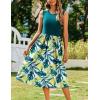 Zeagoo Women’s Summer Tank Midi Dress with Pockets Floral Sleeveless A-Line Casual Loose T-Shirt Dresses Beach Sundress 2026(Green Floral2 s)