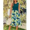 Zeagoo Women’s Summer Tank Midi Dress with Pockets Floral Sleeveless A-Line Casual Loose T-Shirt Dresses Beach Sundress 2026(Green Floral2 s)