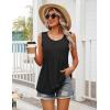 Zeagoo Womens Summer Tank Tops Sleeveless Babydoll Tops Loose Fit Tunic Blouses Crew Neck Flowy Shirts S-3XL(A Black)