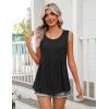 Zeagoo Womens Summer Tank Tops Sleeveless Babydoll Tops Loose Fit Tunic Blouses Crew Neck Flowy Shirts S-3XL(A Black)