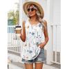 Zeagoo Womens Summer Tank Tops Sleeveless Babydoll Tops Loose Fit Tunic Blouses Crew Neck Flowy Shirts S-3XL(A Blue Floral Print)