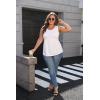 Zeagoo Womens Summer Tank Tops Sleeveless Babydoll Tops Loose Fit Tunic Blouses Crew Neck Flowy Shirts S-3XL(A White)