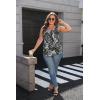 Zeagoo Womens Summer Tank Tops Sleeveless Babydoll Tops Loose Fit Tunic Blouses Crew Neck Flowy Shirts S-3XL(Black Grey Splatter Print)