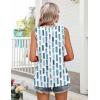Zeagoo Womens Summer Tank Tops Sleeveless Babydoll Tops Loose Fit Tunic Blouses Crew Neck Flowy Shirts S-3XL(Blue Abstract Stripes)