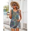 Zeagoo Womens Summer Tank Tops Sleeveless Babydoll Tops Loose Fit Tunic Blouses Crew Neck Flowy Shirts S-3XL(Blue Tapestry Paisley)