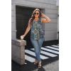 Zeagoo Womens Summer Tank Tops Sleeveless Babydoll Tops Loose Fit Tunic Blouses Crew Neck Flowy Shirts S-3XL(Blue Tapestry Paisley)