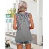 Zeagoo Womens Summer Tank Tops Sleeveless Babydoll Tops Loose Fit Tunic Blouses Crew Neck Flowy Shirts S-3XL(Grey Pink Floral)