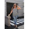 Zeagoo Womens Summer Tank Tops Sleeveless Babydoll Tops Loose Fit Tunic Blouses Crew Neck Flowy Shirts S-3XL(Grey Pink Floral)