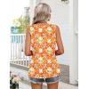 Zeagoo Womens Summer Tank Tops Sleeveless Babydoll Tops Loose Fit Tunic Blouses Crew Neck Flowy Shirts S-3XL(Orange Ethnic Print)