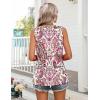 Zeagoo Womens Summer Tank Tops Sleeveless Babydoll Tops Loose Fit Tunic Blouses Crew Neck Flowy Shirts S-3XL(Pink Paisley Floral)