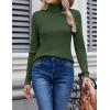 Zeagoo Womens Sweaters Turtleneck Cable Knit Long Sleeve Pullover Cute Fitted Trendy Basic Fall Winter Tops(Army Green)