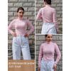 Zeagoo Womens Sweaters Turtleneck Cable Knit Long Sleeve Pullover Cute Fitted Trendy Basic Fall Winter Tops(Pink)