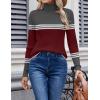 Zeagoo Womens Sweaters Turtleneck Cable Knit Long Sleeve Pullover Cute Fitted Trendy Basic Fall Winter Tops(Z Wine Red)