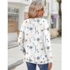 Zeagoo Womens Tops 2025 Long Sleeve Shirts for Fall Round Neck Blouses Floral Tunic Tops with Buttons Decor(Floral-112)