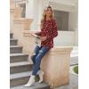 Zeagoo Womens Tops 2025 Long Sleeve Shirts for Fall Round Neck Blouses Floral Tunic Tops with Buttons Decor(Floral-140)