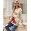 Zeagoo Womens Tops 2025 Long Sleeve Shirts for Fall Round Neck Blouses Floral Tunic Tops with Buttons Decor(Floral-275)