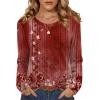 Zeagoo Womens Tops 2025 Long Sleeve Shirts for Fall Round Neck Blouses Floral Tunic Tops with Buttons Decor(Floral-766)