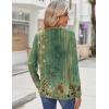 Zeagoo Womens Tops 2025 Long Sleeve Shirts for Fall Round Neck Blouses Floral Tunic Tops with Buttons Decor(Floral-808)