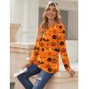 Zeagoo Womens Tops 2025 Long Sleeve Shirts for Fall Round Neck Blouses Floral Tunic Tops with Buttons Decor(Floral-ws85)