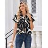 Zeagoo Womens Tops Short Sleeve Shirts Button Down Casual Blouses V Neck Outfits Summer Spring Clothes 2026(Multicolor312)